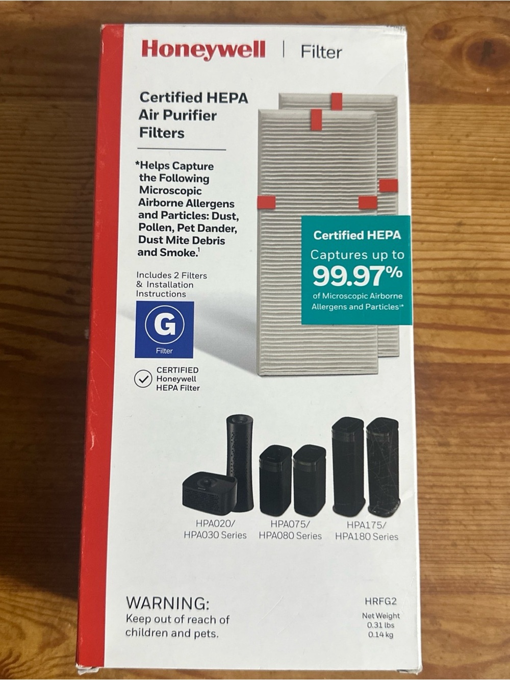 Honeywell Certified HEPA Air Purifier Filters - White (2-Pack)